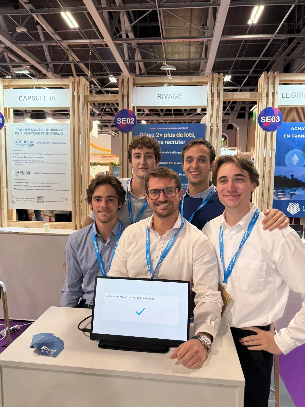 L’équipe Rivage sur son stand au salon RENT 2025